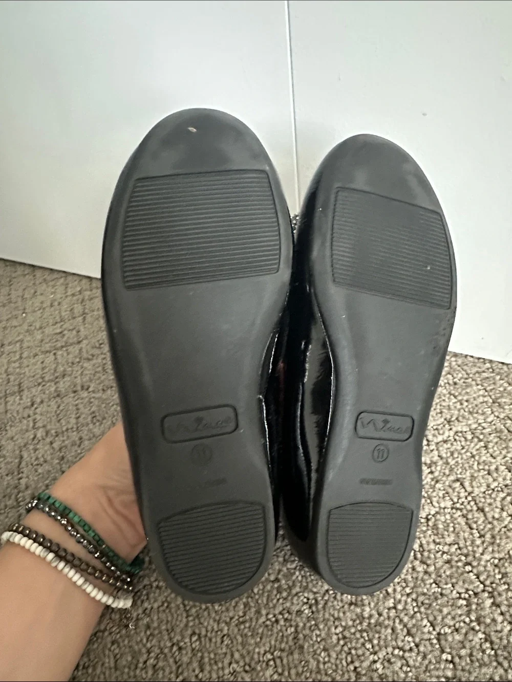 Nina Black Patent Girls Dress Shoes with Rhinestone Bow